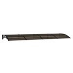 vidaXL Auvent de porte Noir 350x100 cm Polycarbonate