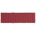 vidaXL Coussin de chaise longue rouge bordeaux 200x70x3cm tissu oxford
