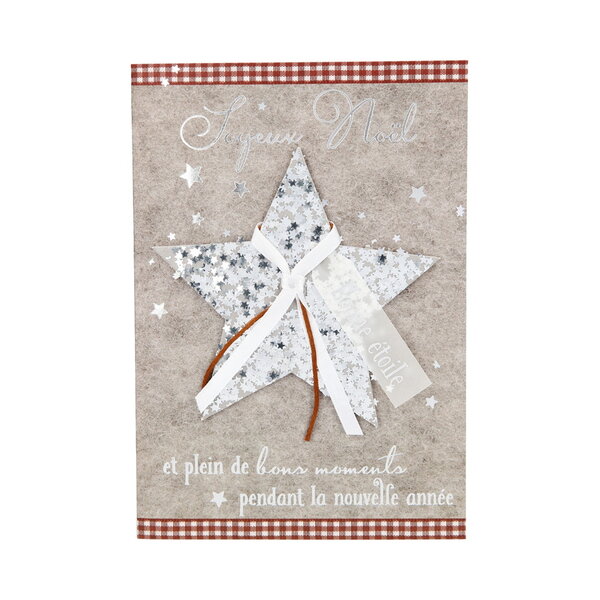 Carte de voeux - fêtes de fin d'année - joyeux noël - bonne etoile bons moments