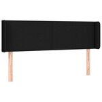 vidaXL Tête de lit avec oreilles Noir 147x16x78/88 cm Tissu