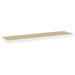 vidaXL Étagères flottantes 4 Pièces Chêne et blanc 90x23 5x3 8 cm MDF