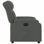 vidaXL Fauteuil inclinable électrique Gris foncé Tissu