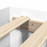 vidaXL Cadre de lit Blanc 120x190 cm bois d'ingénierie