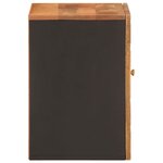 vidaXL Armoire murale de bain marron et noir bois massif de manguier