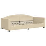 vidaXL Lit de repos crème 90x200 cm tissu