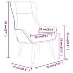 vidaXL Chaise de relaxation Crème Tissu