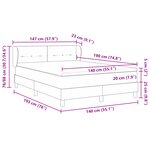 Lit à ressorts vidaXL avec matelas vert foncé 140x190 cm en velours