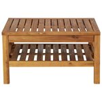 vidaXL Ensemble de canapés 2 Pièces et coussins blanc crème Acacia solide