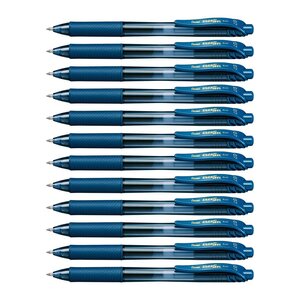 Roller encre gel rétractable ENERGEL X BL107 Pointe 0 7 mm Bleu nuit x 12 PENTEL