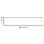 vidaXL Tapis de couloir aspect sisal sable 50x250 cm