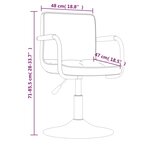 vidaXL Chaises pivotantes à manger lot de 6 gris foncé velours