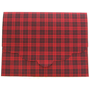TARTAN Lot de 5 Enveloppes Souvenir A4 Rouge/Noir