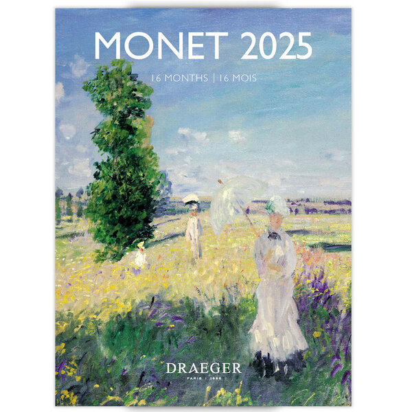 Petit Calendrier Mensuel 2025 14x18 Cm - Monet - Draeger paris
