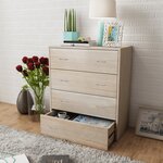 vidaXL Buffet avec 4 tiroirs 60 x 30 5 x 71 cm Couleur de chêne
