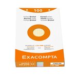 Étui De 100 Fiches - Bristol Quadrillé 5x5 Perforé 125x200mm - Couleurs Assorties - X 12 - Exacompta