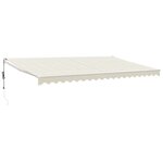 vidaXL Auvent rétractable automatique crème 5x3 m