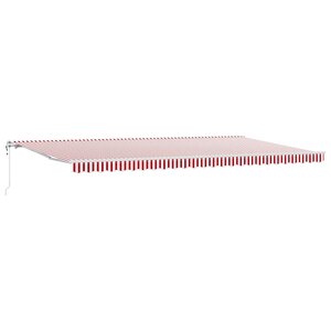 vidaXL Auvent Rétractable Rouge et Blanc 600 × 300 cm tissu
