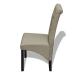 vidaXL Chaises à manger lot de 2 beige tissu