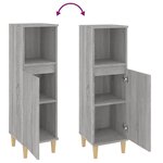 vidaXL Armoire salle de bain sonoma gris 30x30x100 cm