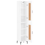 vidaXL Buffet haut Blanc brillant 34 5x34x180 cm Bois d'ingénierie