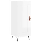 vidaXL Buffet haut Blanc brillant 34 5x34x180 cm Bois d'ingénierie
