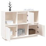 vidaXL Buffet Blanc 110 5x35x80 cm Bois massif de pin