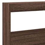 vidaXL Armoire tête de lit avec LED chêne marron 140x17x102 cm