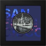 Pièce de monnaie en Argent 5 Dollars g 31.1 (1 oz) Millésime 2024 Big City Lights SAN FRANCISCO