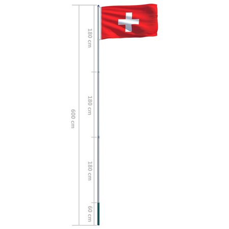 vidaXL Drapeau Suisse 90x150 cm