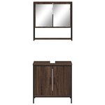 vidaXL Ensemble de meubles de salle de bain 2 Pièces Chêne marron