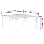 vidaXL Table de salon de jardin 63x63x30 cm Bois solide d'acacia