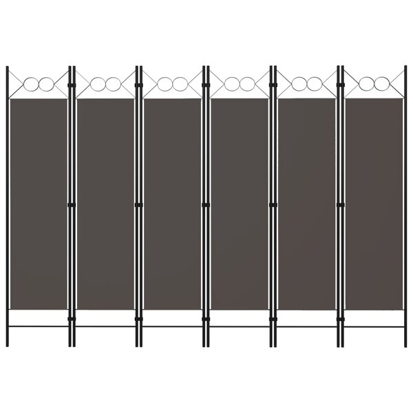 vidaXL Cloison de séparation 6 panneaux Anthracite 240x180 cm