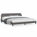 vidaXL Cadre de lit sans matelas gris 200x200 cm similicuir