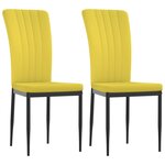 vidaXL Chaises à manger lot de 2 Jaune moutarde Velours