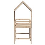 vidaXL Lit superposé et échelle et toit 90x190 cm bois de pin massif
