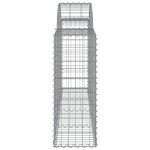 vidaXL Paniers à gabions arqués 3 Pièces 200x30x80/100 cm Fer galvanisé