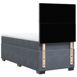 vidaXL Sommier à lattes de lit avec matelas Gris foncé 100x200 cm