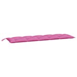 vidaXL Coussin de banc de jardin rose 180x50x7 cm tissu oxford