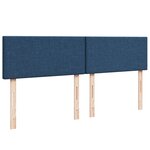 vidaXL Sommier à lattes de lit avec matelas Bleu 180x200 cm Tissu