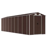 vidaXL Abri de jardin marron 191x725x198 cm acier galvanisé