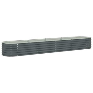 vidaXL Lit surélevé de jardin 400x80x44 cm Acier galvanisé Gris