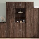 vidaXL Buffet haut chêne marron 70x42 5x185 cm bois d'ingénierie