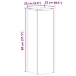 vidaXL Supports pour plantes 2 Pièces blanc 25x25x80 cm bois d'ingénierie