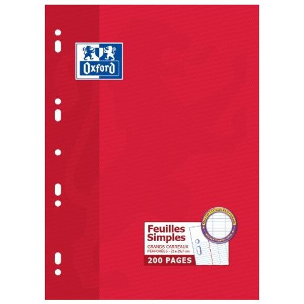 feuillets mobiles, 210 x 297 mm OXFORD