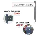 Pied latéral à sceller Noir Sablé RAL 2100 MS