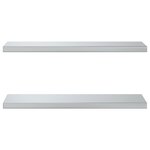 vidaXL Étagères murales 2 Pièces 75x23 5x3 cm argenté acier inoxydable