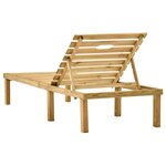 vidaXL Chaise longue de jardin avec table Bois de pin imprégné