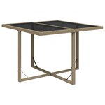 vidaXL Ensemble à manger de jardin et coussins 5 Pièces Poly rotin Beige