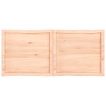 vidaXL Dessus de table bois massif non traité bordure assortie