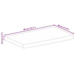 vidaXL Dessus de table 40x30x3 8 cm bord vif bois massif manguier brut